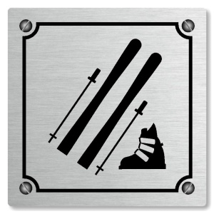 Lyžárna, 118x118mm, stříbrná, Kansas